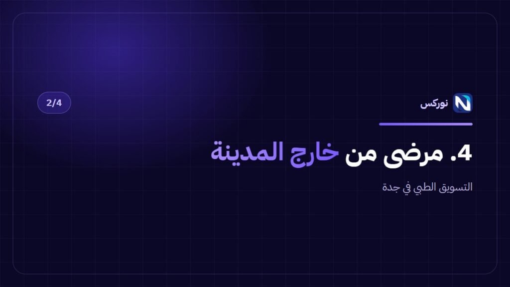 التسويق الطبي في جدة — 4. مرضى من خارج المدينة