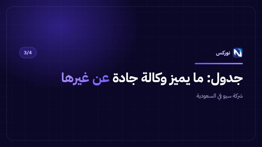 شركة سيو في السعودية — جدول